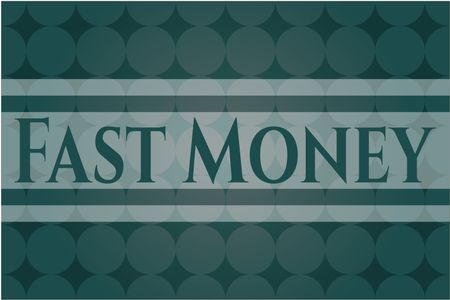 Fast Money retro style card or poster