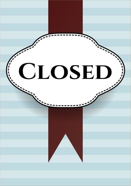Closed poster or card