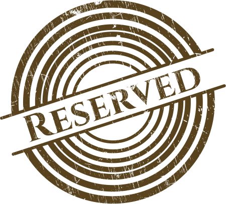 Reserved rubber grunge texture stamp