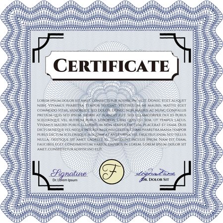 Diploma template or certificate template. Artistry design. Detailed.Easy to print. 