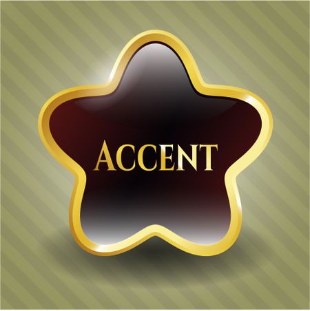 Accent golden emblem