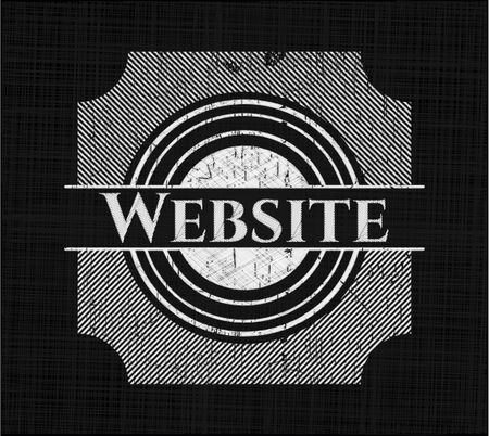 Website written with chalkboard texture