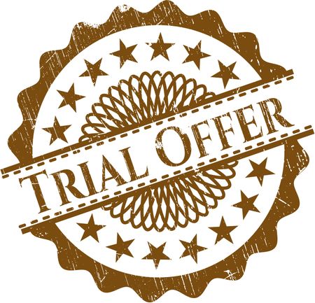 Trial Offer rubber grunge seal