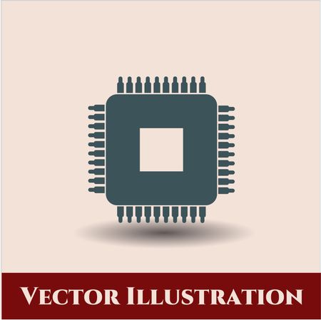 Microchip, microprocessor icon