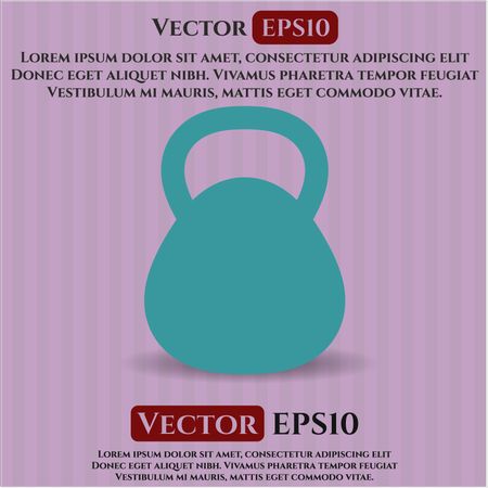 Kettlebell vector icon or symbol