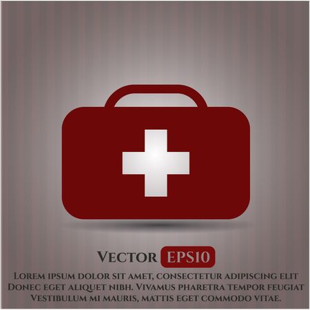 Medical briefcase vector symbol