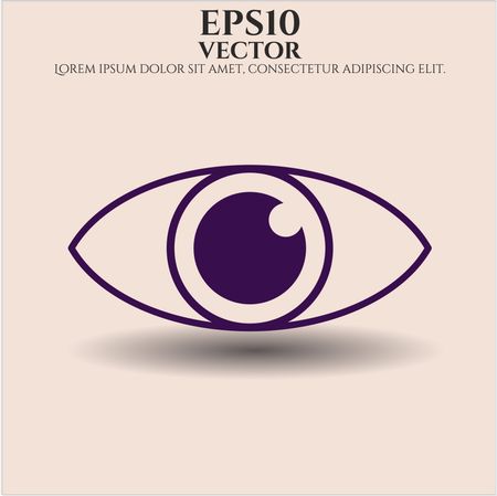 Eye vector icon or symbol