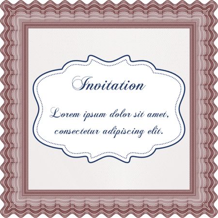 Retro invitation. Customizable, Easy to edit and change colors.Printer friendly. Complex design.