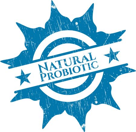 Natural Probiotic grunge stamp