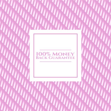 100% Money Back Guarantee card with nice design