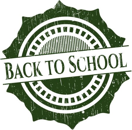 Back to School rubber grunge stamp