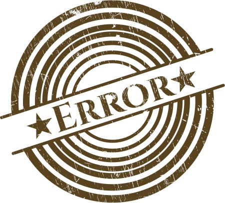 Error rubber stamp