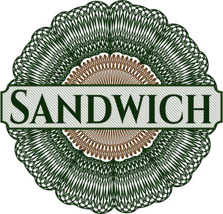 Sandwich money style rosette