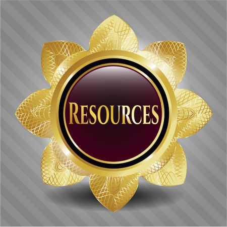 Resources gold emblem or badge