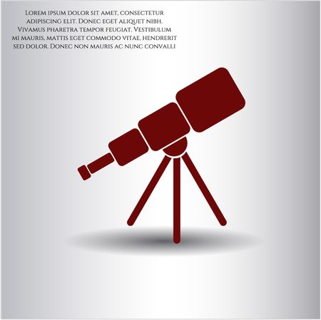 Telescope vector icon or symbol
