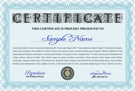 Certificate of achievement template. With complex linear background. Frame certificate template Vector.Complex design. 