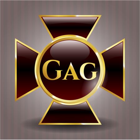 Gag gold shiny emblem