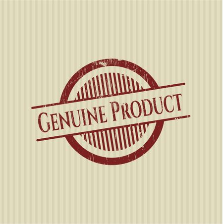 Genuine Product rubber texture