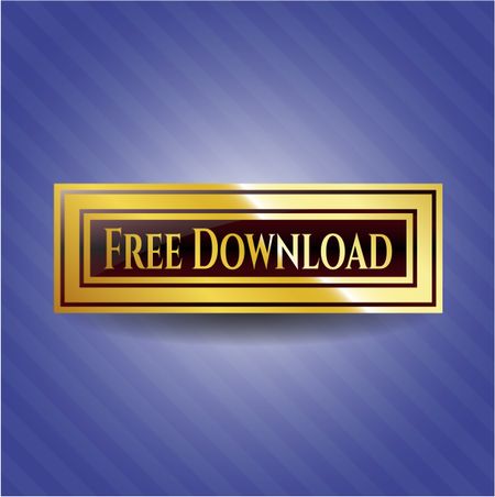 Free Download golden emblem or badge