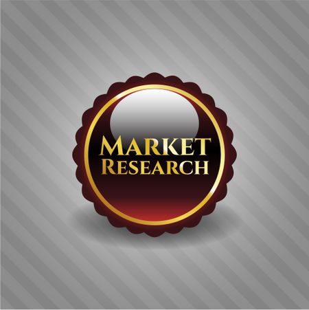 Market Research gold badge or emblem