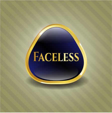 Faceless golden emblem
