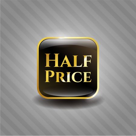 Half Price gold shiny emblem