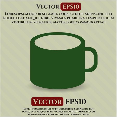 Coffee Cup vector icon or symbol