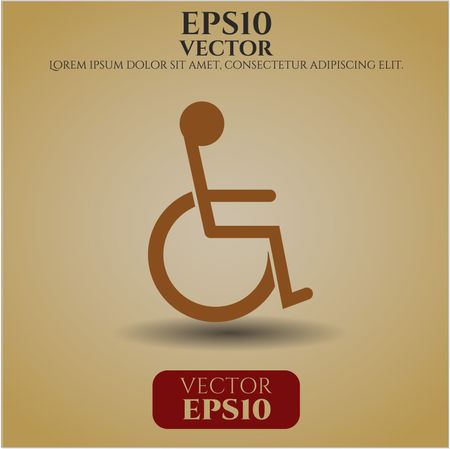 Disabled (Wheelchair) vector icon or symbol