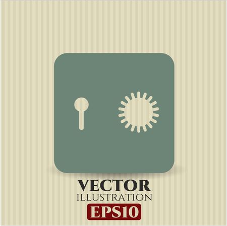 Safe (Safety deposit box) vector icon or symbol