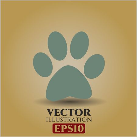 Paw vector icon or symbol