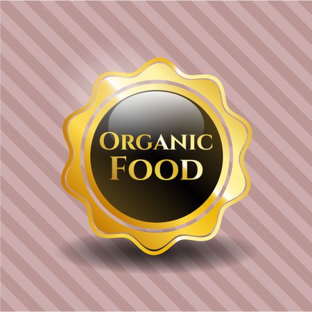 Organic Food gold emblem