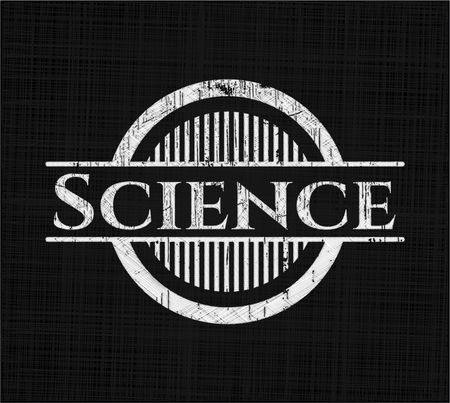 Science written with chalkboard texture