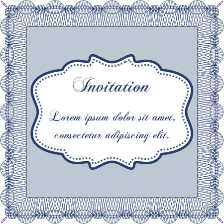 Invitation template. Lovely design. With background. Border, frame.