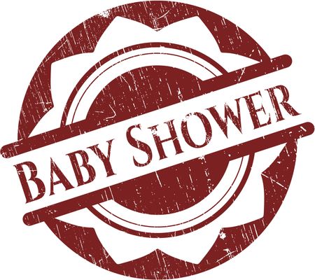 Baby Shower rubber grunge seal