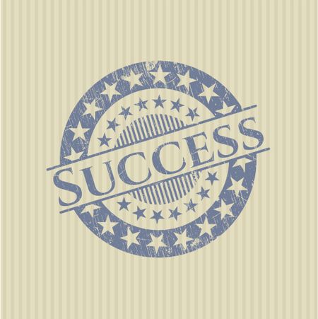 Success rubber seal with grunge texture