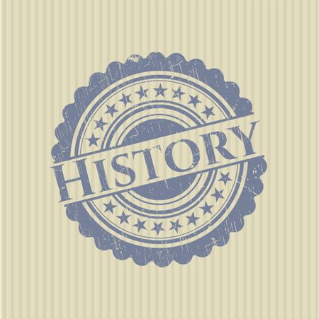 History rubber seal with grunge texture