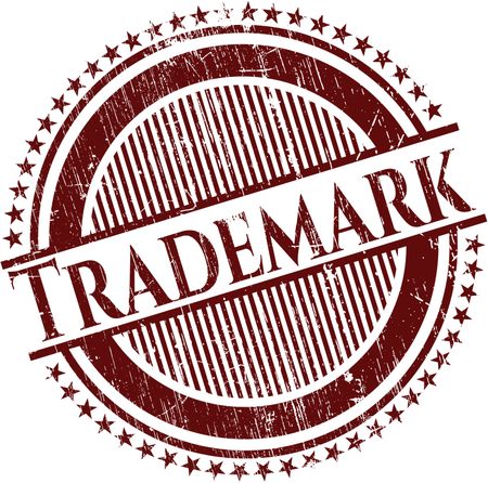 Trademark rubber grunge stamp