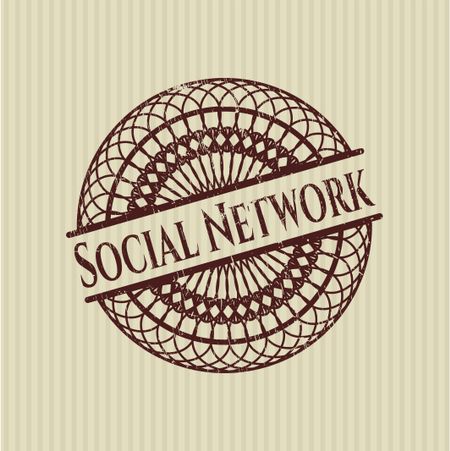 Social Network with rubber seal texture
