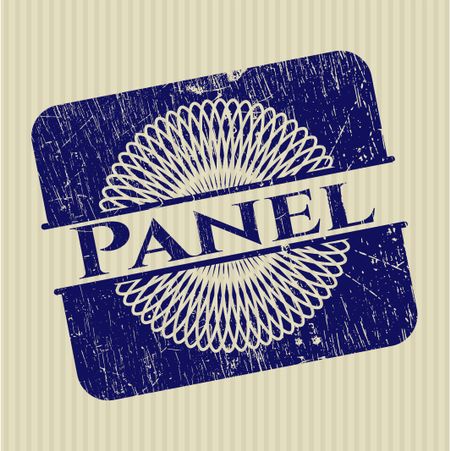 Panel with rubber seal texture