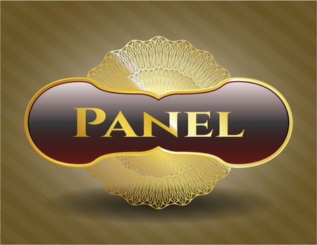 Panel gold emblem