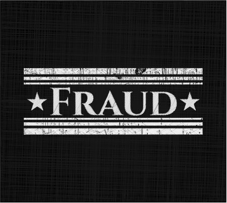 Fraud chalkboard emblem