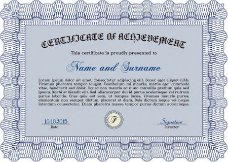 Diploma template or certificate template. Good design. Easy to print. Money style.