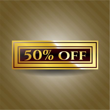 50% Off gold badge