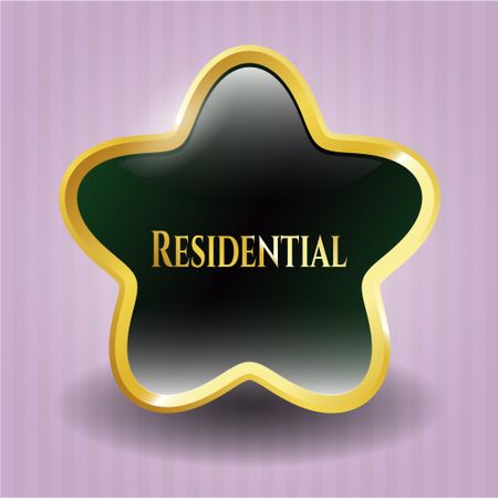 Residential gold badge or emblem