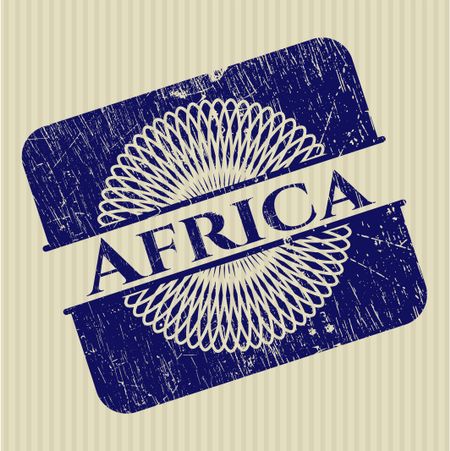 Africa rubber grunge stamp
