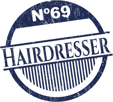 Hairdresser rubber grunge seal