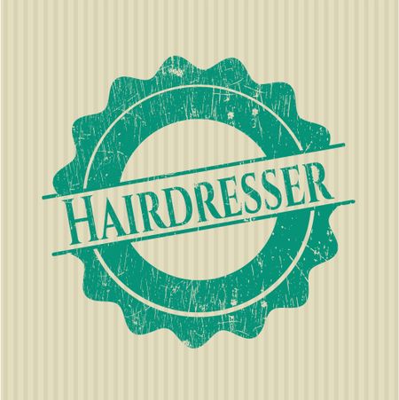 Hairdresser rubber grunge texture stamp