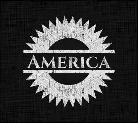 America chalkboard emblem