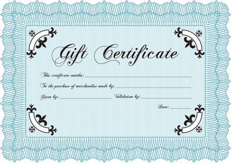 Gift certificate. Sophisticated design. Customizable, Easy to edit and change colors.Complex background. 