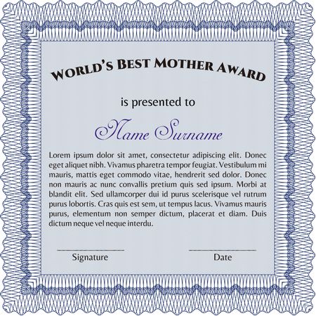 Award: Best Mom in the world. Easy to print. Vector illustration.Excellent design. 